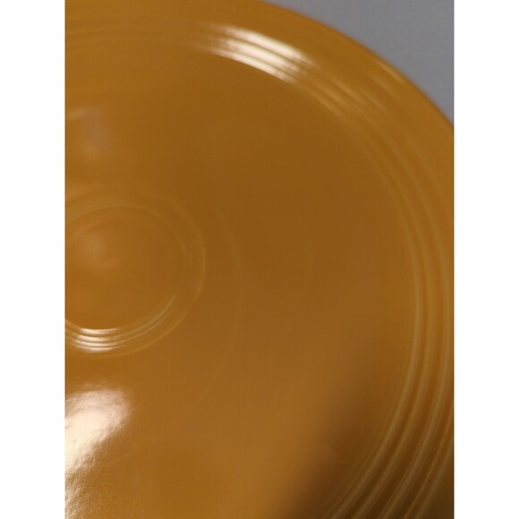 Fiestaware Fiesta Plate Charger Mustard Yellow 12" Vintage Yellow Round Wet Foot - Picture 4 of 9